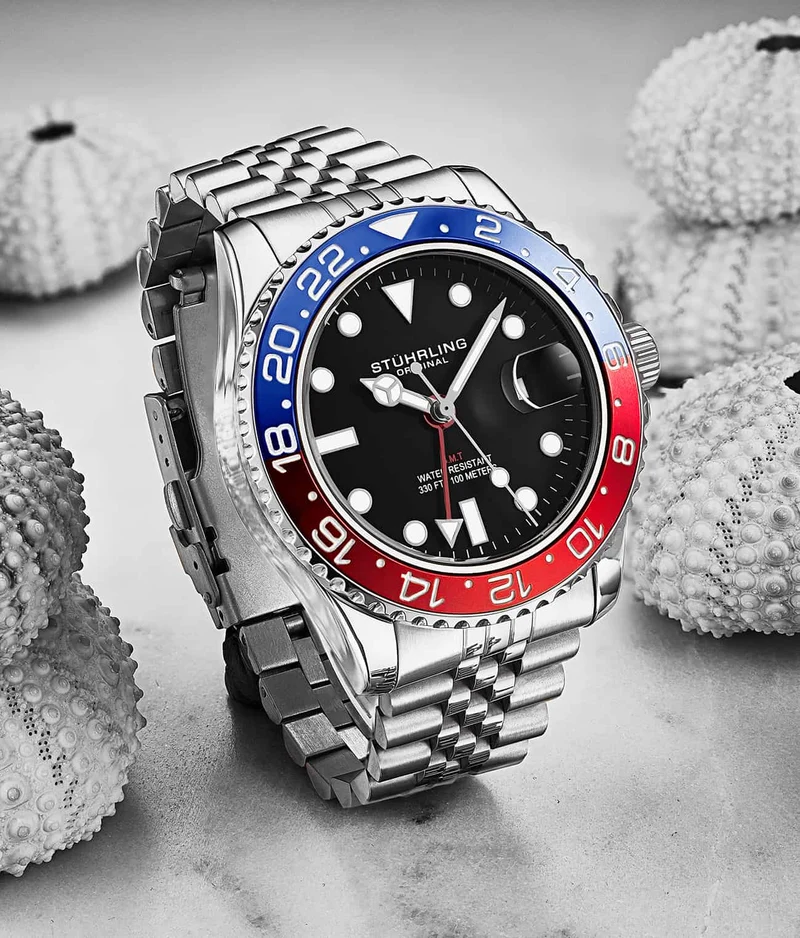 Stührling Meridian 3968 GMT Quartz 42mm Diver