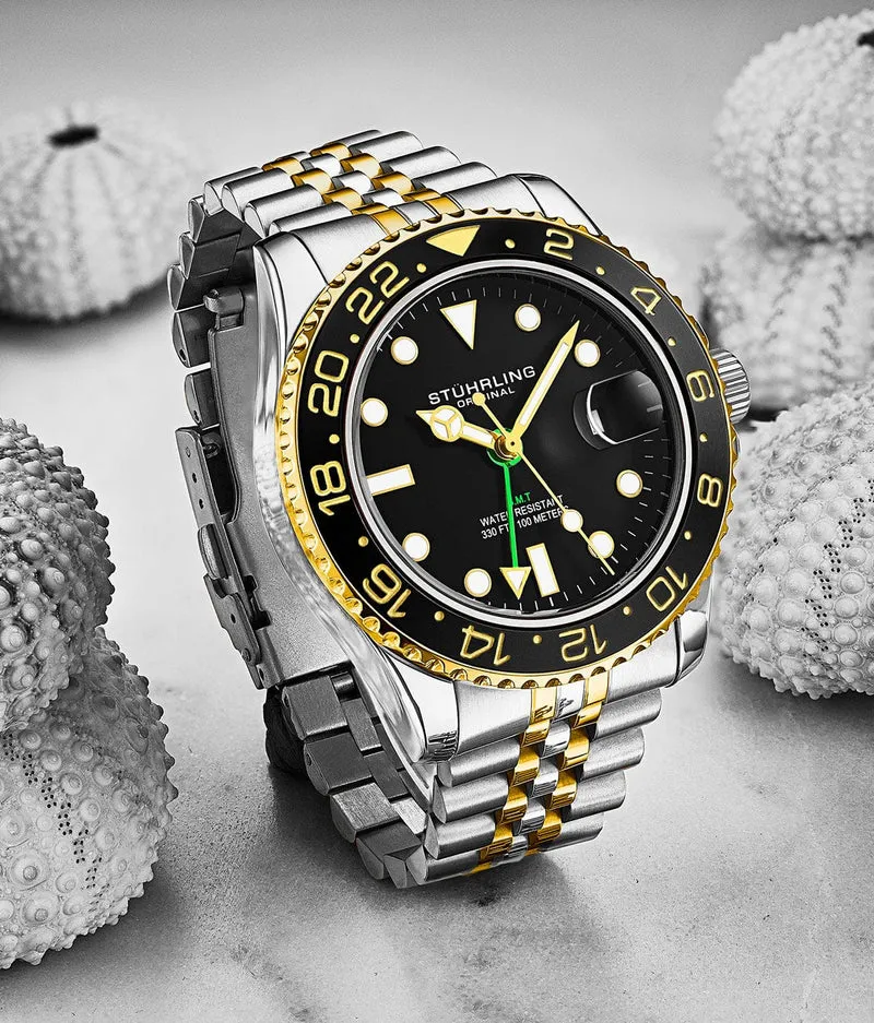 Stührling Meridian 3968 GMT Quartz 42mm Diver