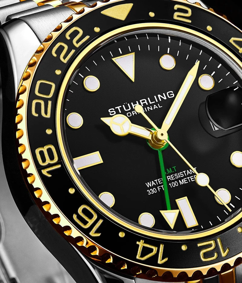 Stührling Meridian 3968 GMT Quartz 42mm Diver