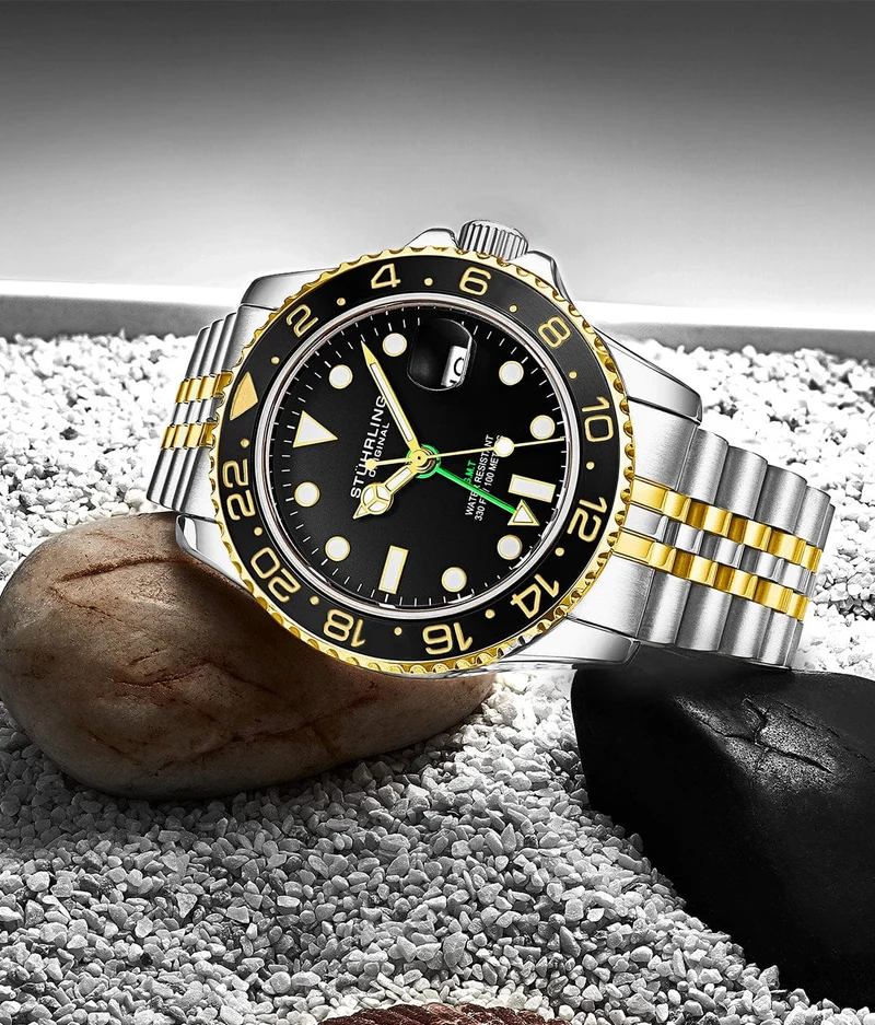 Stührling Meridian 3968 GMT Quartz 42mm Diver