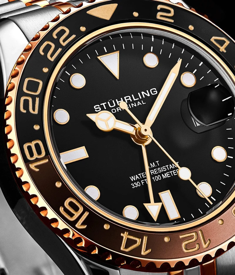 Stührling Meridian 3968 GMT Quartz 42mm Diver