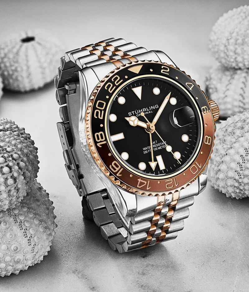 Stührling Meridian 3968 GMT Quartz 42mm Diver
