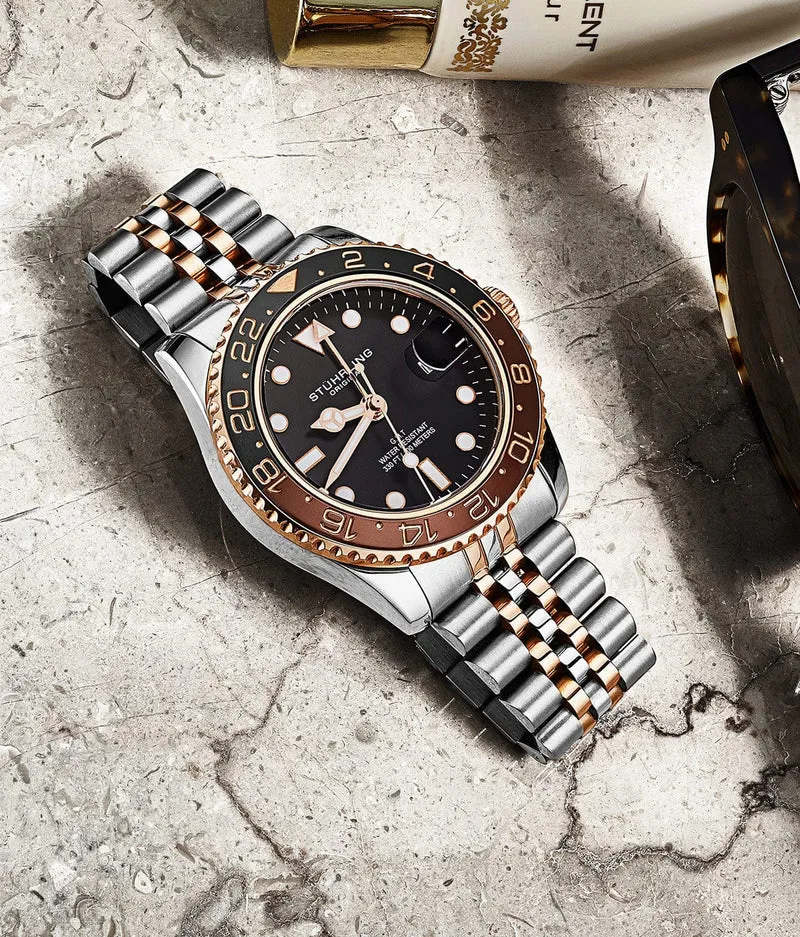 Stührling Meridian 3968 GMT Quartz 42mm Diver