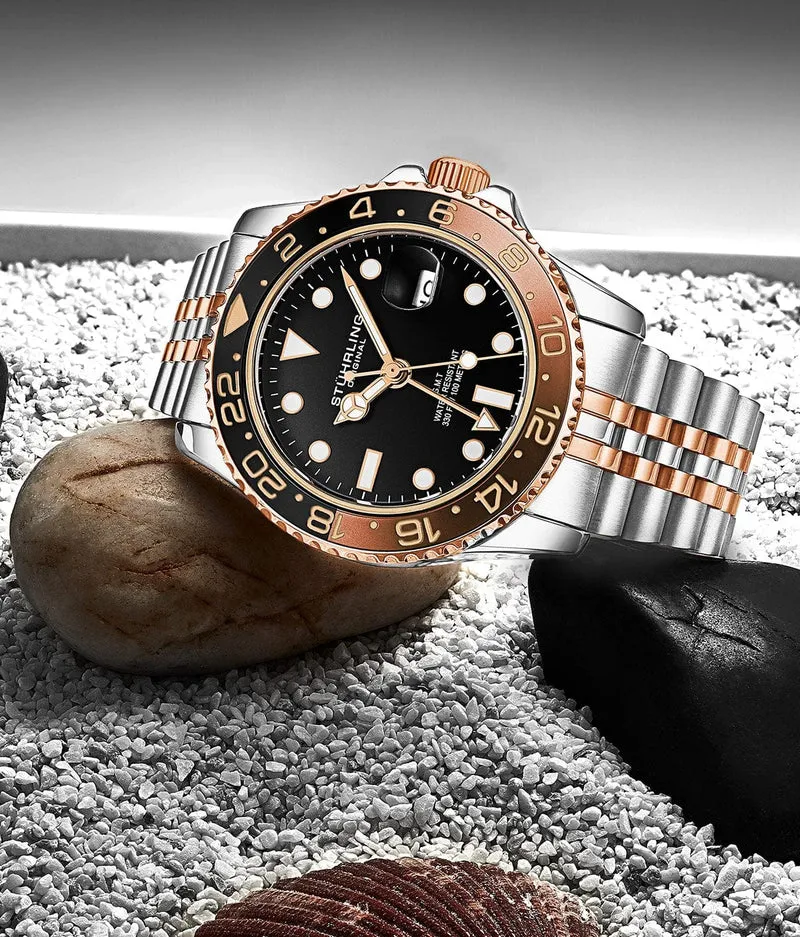 Stührling Meridian 3968 GMT Quartz 42mm Diver