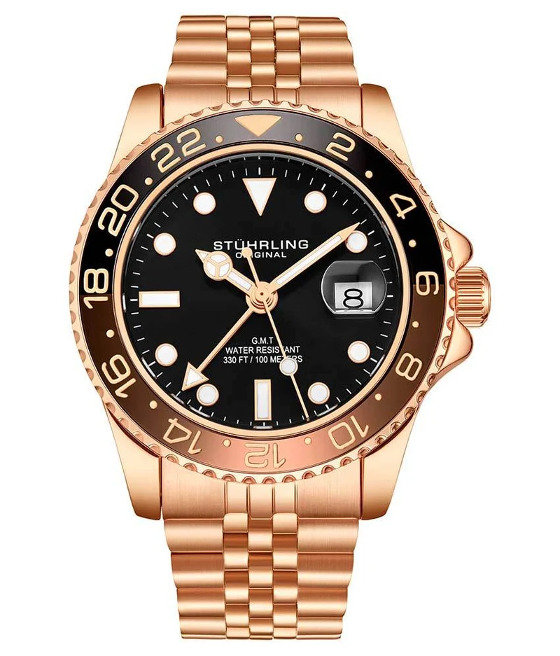 Stührling Meridian 3968 GMT Quartz 42mm Diver