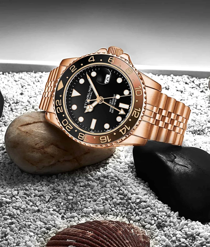 Stührling Meridian 3968 GMT Quartz 42mm Diver