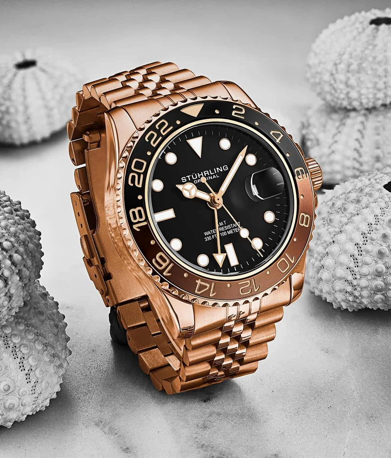 Stührling Meridian 3968 GMT Quartz 42mm Diver