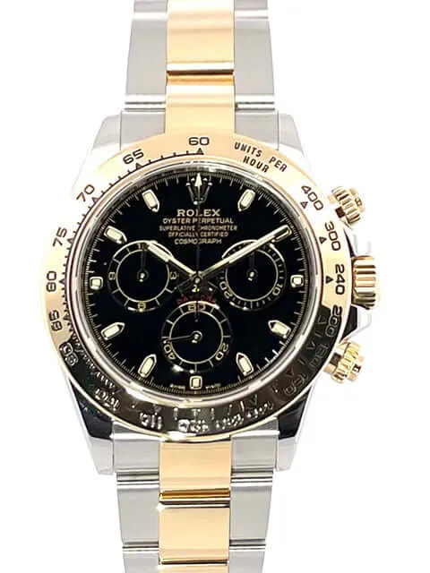 Rolex Daytona Edelstahl Gelbgold 116503 Schwarz