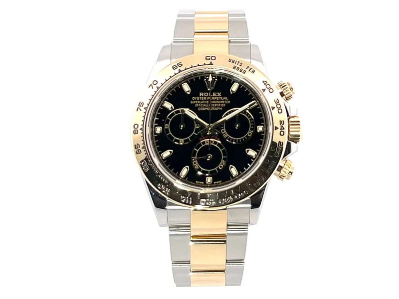 Rolex Daytona Edelstahl Gelbgold 116503 Schwarz