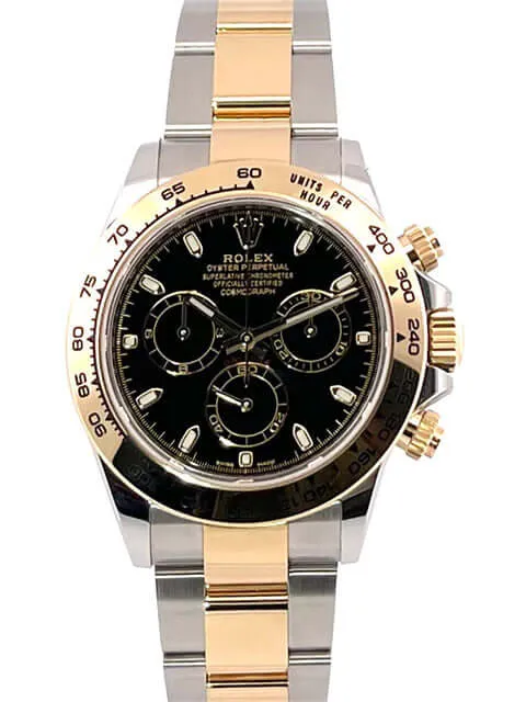 Rolex Daytona Edelstahl Gelbgold 116503 Schwarz