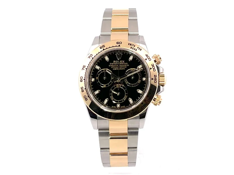 Rolex Daytona Edelstahl Gelbgold 116503 Schwarz