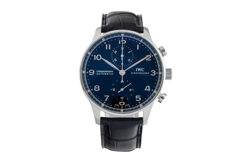 IWC Portugieser chronograph steel automatic men's watch IW371447 LP: 9100EUR [2601272]
