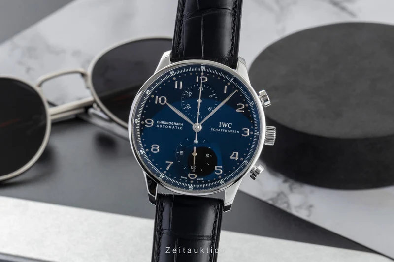 IWC Portugieser chronograph steel automatic men's watch IW371447 LP: 9100EUR [2601272]