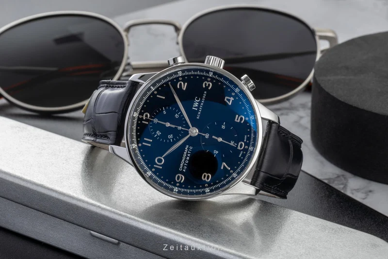 IWC Portugieser chronograph steel automatic men's watch IW371447 LP: 9100EUR [2601272]