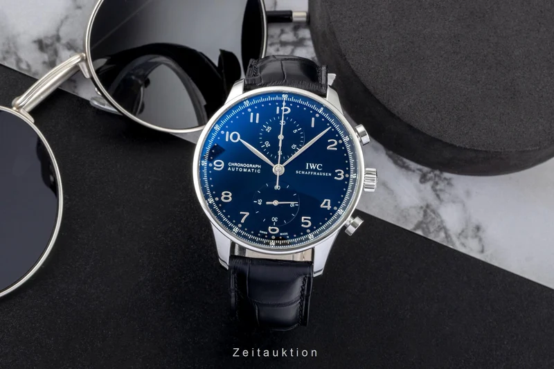 IWC Portugieser chronograph steel automatic men's watch IW371447 LP: 9100EUR [2601272]