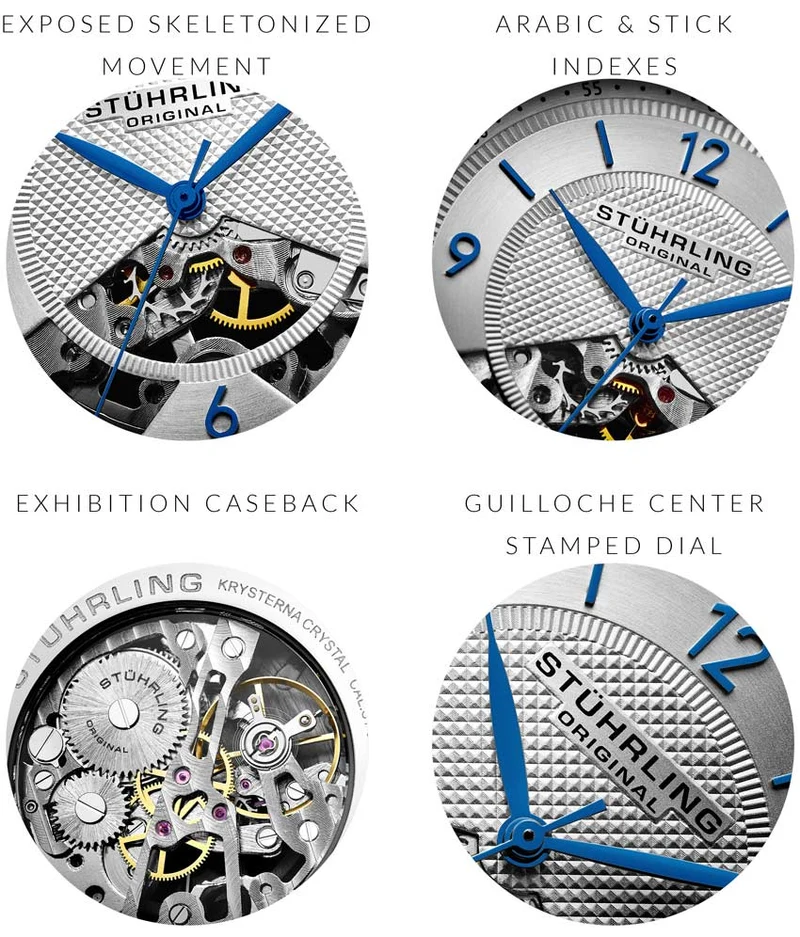 Stührling The Dynamic Mesh Hand-wind Skeleton 40mm