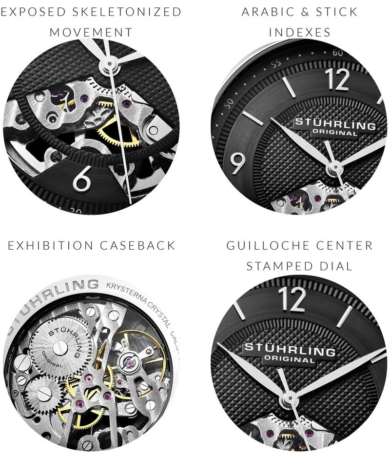 Stührling The Dynamic Mesh Hand-wind Skeleton 40mm