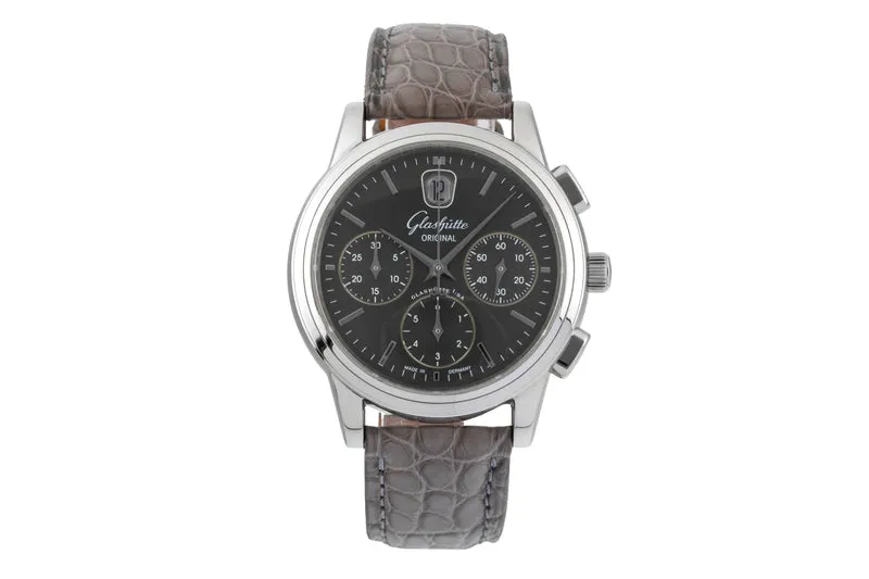 Glashütte Senator chronograph steel automatic men's watch 39-31-14-23-04 [2601110]