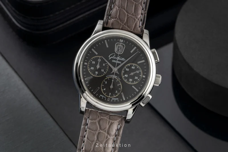Glashütte Senator chronograph steel automatic men's watch 39-31-14-23-04 [2601110]
