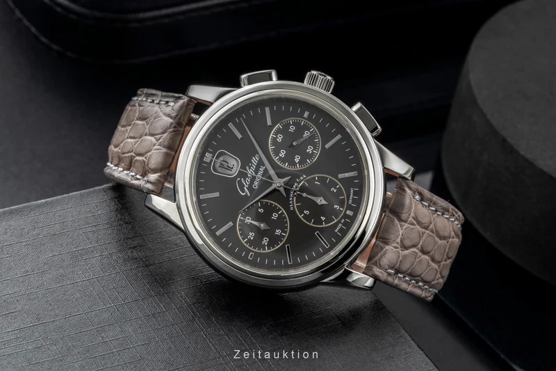 Glashütte Senator chronograph steel automatic men's watch 39-31-14-23-04 [2601110]