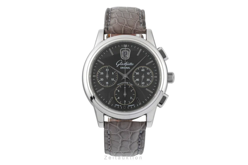 Glashütte Senator chronograph steel automatic men's watch 39-31-14-23-04 [2601110]