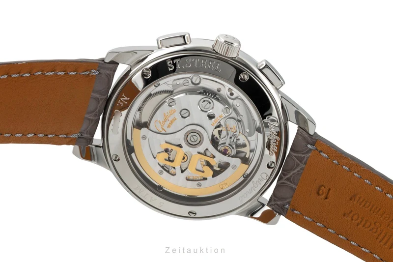 Glashütte Senator chronograph steel automatic men's watch 39-31-14-23-04 [2601110]