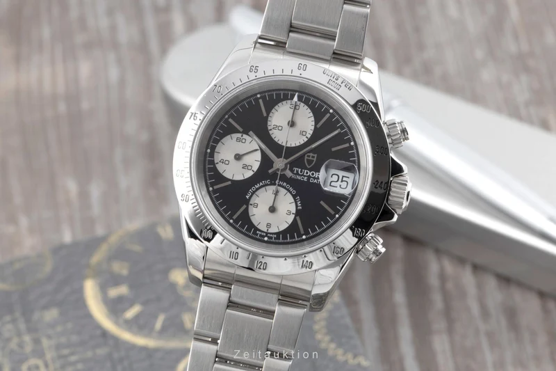 Tudor Prince Date chronograph steel automatic men's watch 79280P [2600929]