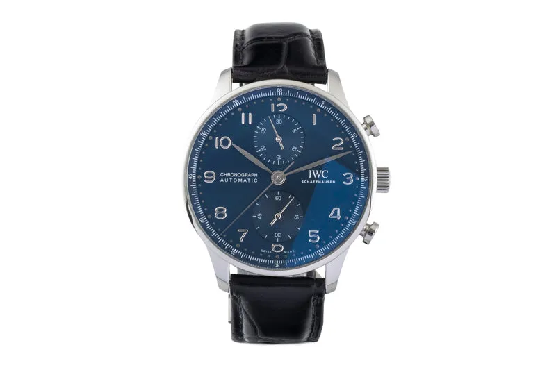 IWC Portugieser chronograph steel automatic men's watch IW371606 LP: 9100EUR [2601077]