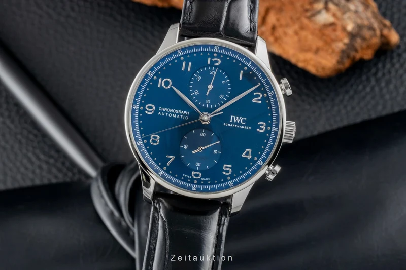 IWC Portugieser chronograph steel automatic men's watch IW371606 LP: 9100EUR [2601077]