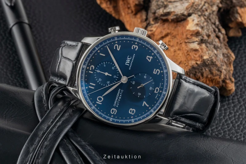 IWC Portugieser chronograph steel automatic men's watch IW371606 LP: 9100EUR [2601077]