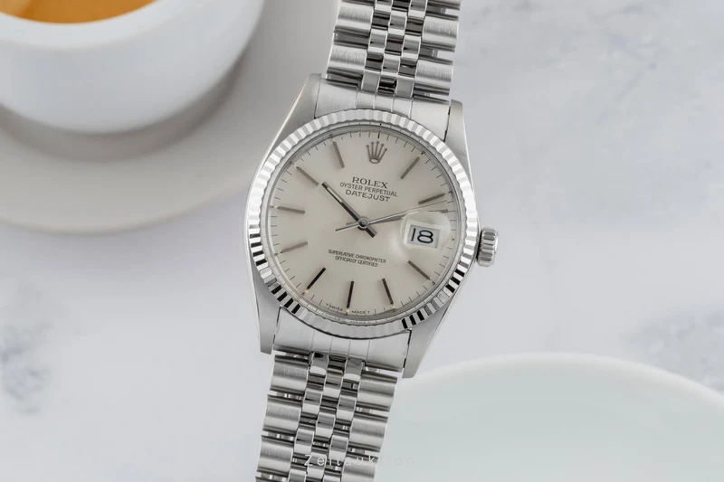 Rolex Datejust steel / white gold automatic men's watch 16014 [2601108]