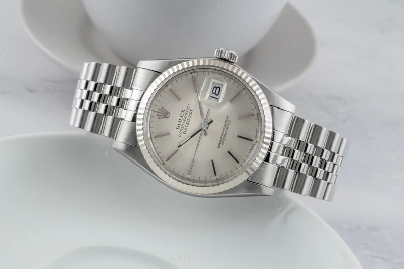 Rolex Datejust steel / white gold automatic men's watch 16014 [2601108]