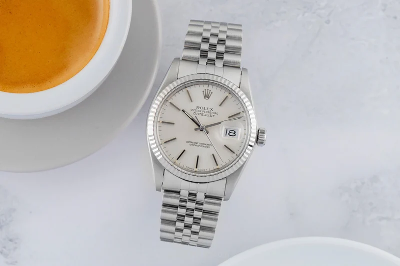 Rolex Datejust steel / white gold automatic men's watch 16014 [2601108]