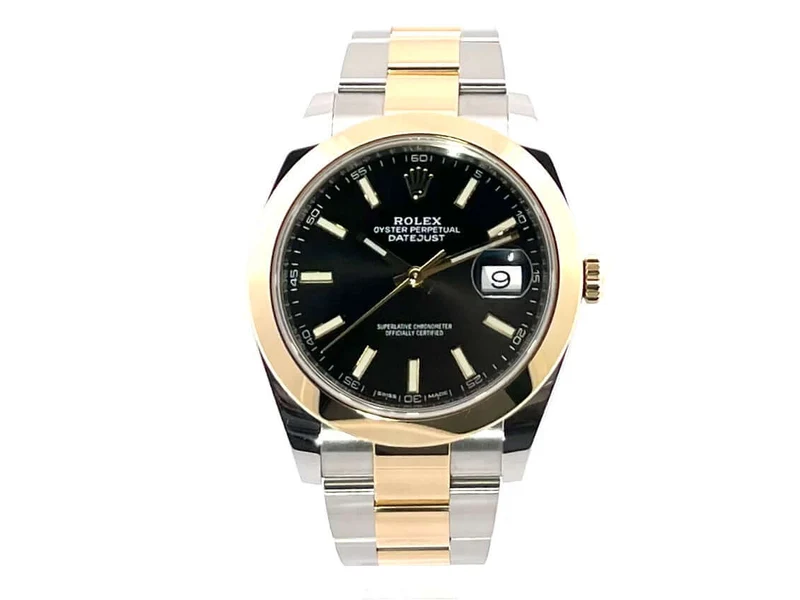 Rolex Datejust 41 Edelstahl Gelbgold 126303 Schwarz