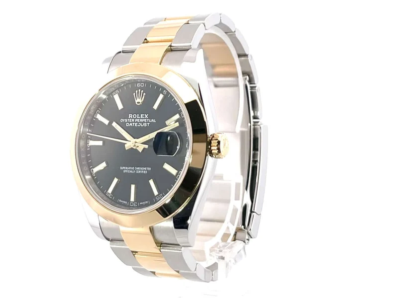 Rolex Datejust 41 Edelstahl Gelbgold 126303 Schwarz