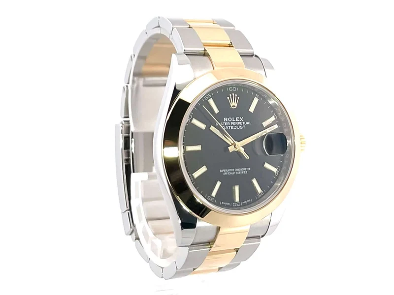 Rolex Datejust 41 Edelstahl Gelbgold 126303 Schwarz