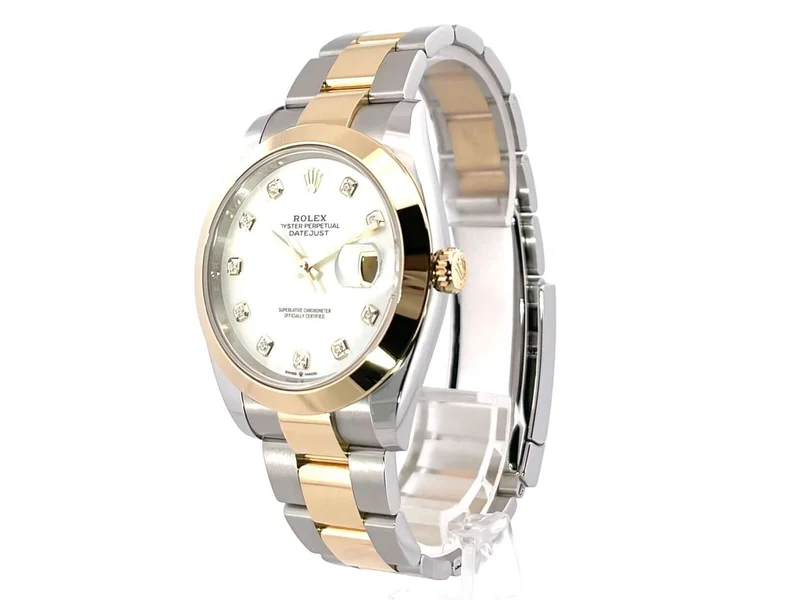 Rolex Datejust 41 Edelstahl Gelbgold 126303 Perlmutt Diamant