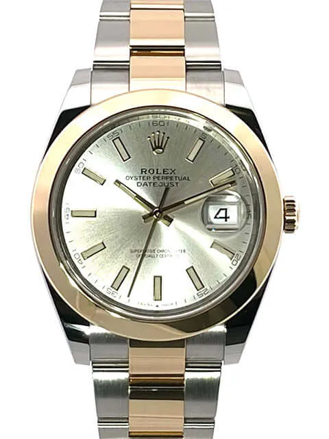 Rolex Datejust 41 Edelstahl Gelbgold 126303 Silber