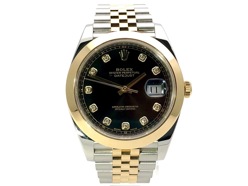 Rolex Datejust 41 126303 Schwarz Diamant Jubile-Band aus 2017 LC100