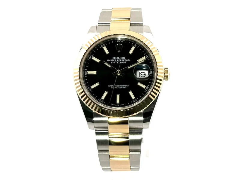 Rolex Datejust 41 Edelstahl Gelbgold 126333 Schwarz