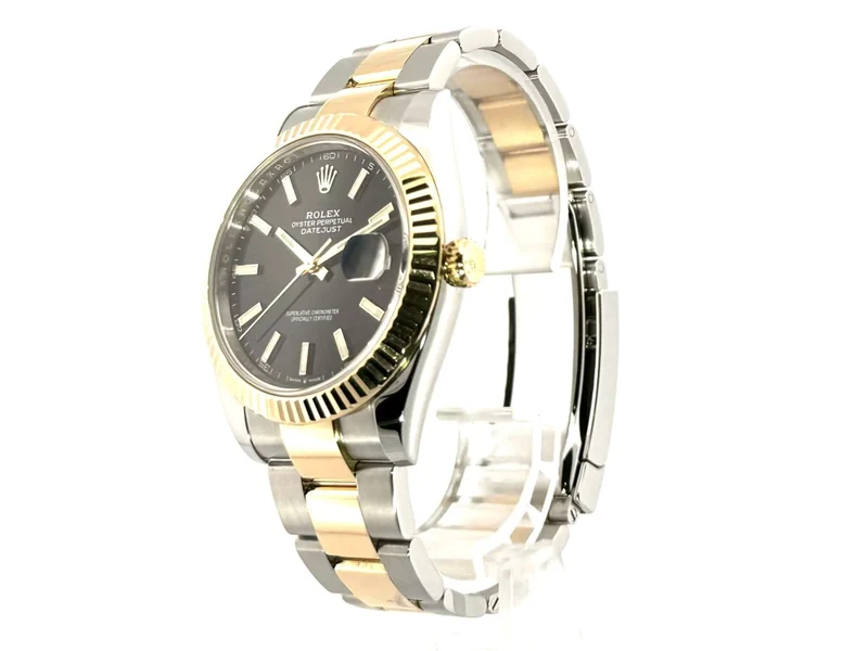 Rolex Datejust 41 Edelstahl Gelbgold 126333 Schwarz