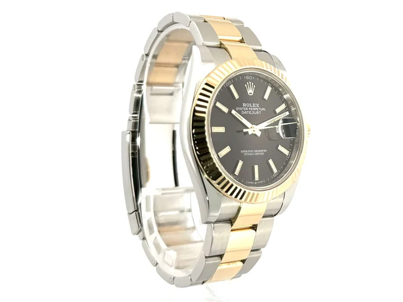 Rolex Datejust 41 Edelstahl Gelbgold 126333 Schwarz