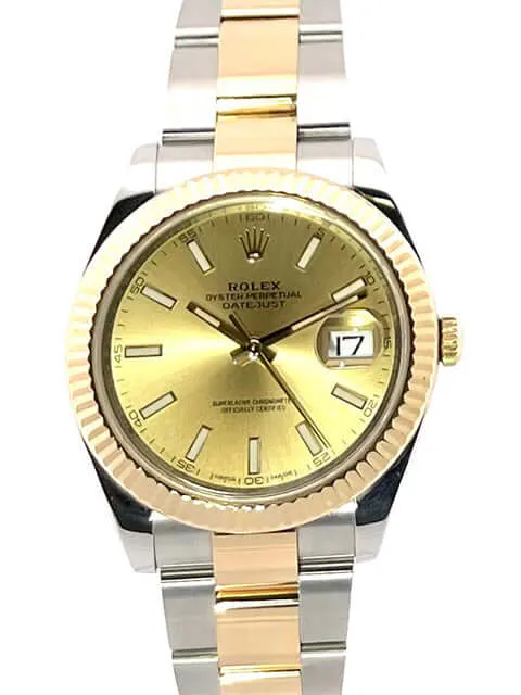 Rolex Datejust 41 Edelstahl Gelbgold 126333 Champagner