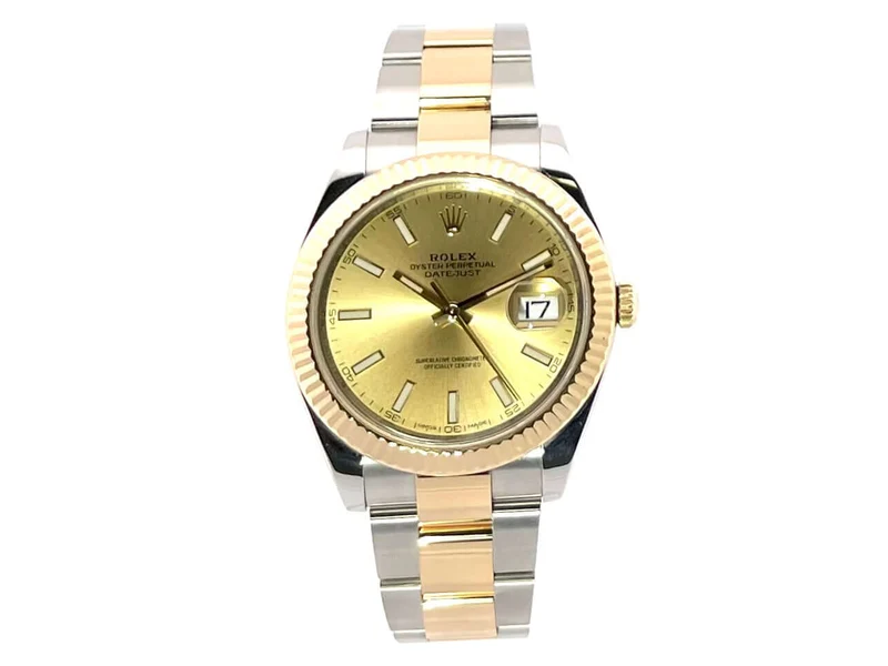 Rolex Datejust 41 Edelstahl Gelbgold 126333 Champagner