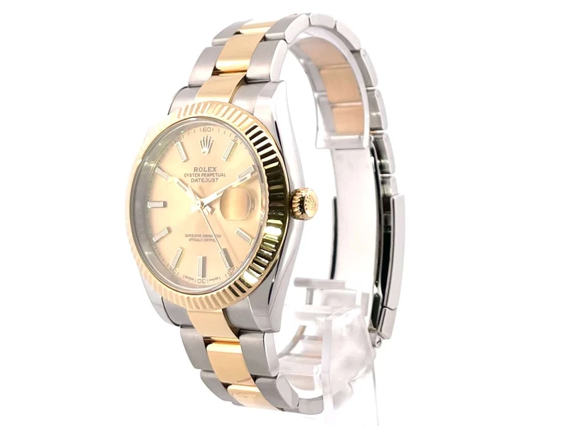 Rolex Datejust 41 Edelstahl Gelbgold 126333 Champagner