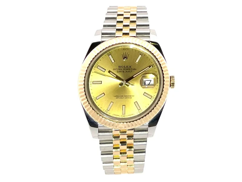 Rolex Datejust 41 Edelstahl Gelbgold 126333 Champagner Jubile-Band