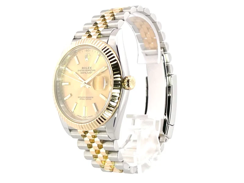 Rolex Datejust 41 Edelstahl Gelbgold 126333 Champagner Jubile-Band