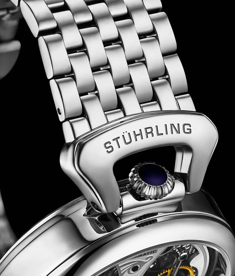 Stührling Emperor's Grandeur 4003 Dual Time Automatic 46mm Skeleton