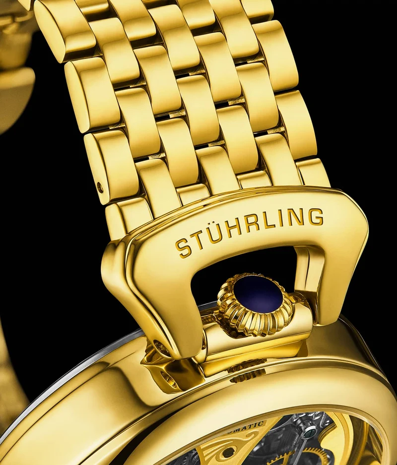 Stührling Emperor's Grandeur 4003 Dual Time Automatic 46mm Skeleton