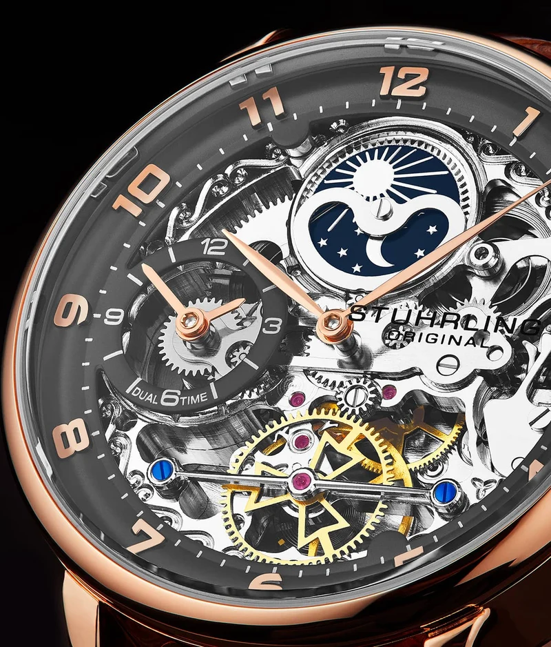 Stührling Precision Masterpiece 3925 Automatic Skeleton 40mm